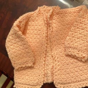 Hand knit baby sweater